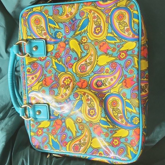 Double Dutch Bag Tote Paisley EUC 15" X 12" - Picture 2 of 4